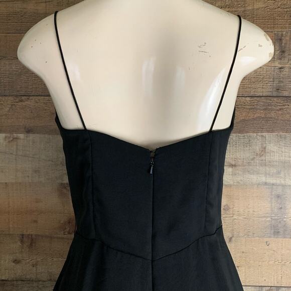 WTOO by Watters & Watters Solid Black Layered Chiffon Sleeveless Dress Size 10 - Picture 7 of 10
